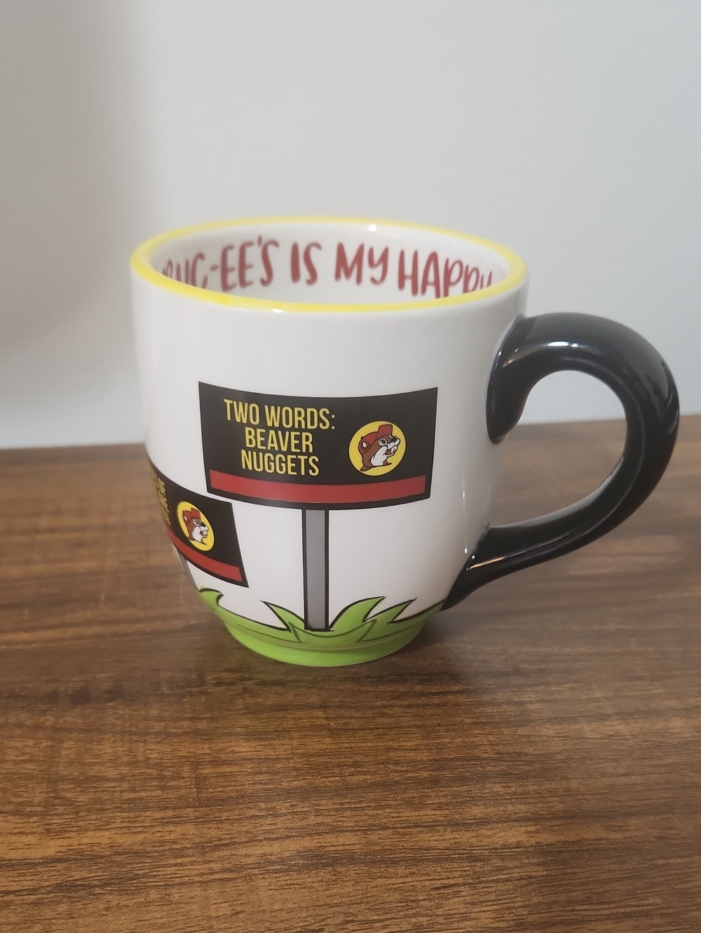 White and Black 'Buc-ee's' Coffee Mug